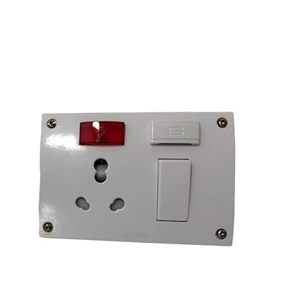 anchor by panasonic 14619 Penta 5 in 1 Combined Box 2 Hole Switch, 20 Amp, White - Image 5