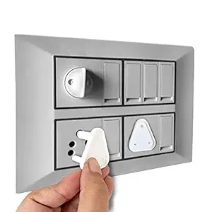 MOS BabyPro BabyProofing Electric Socket Covers (Set of 12) for Baby Safety by Certified Professional Childproofer, Switch Board Covers (White) - Made in India - Image 6