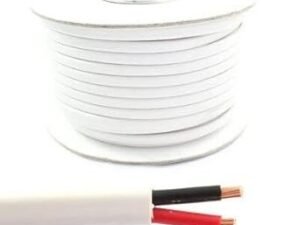 Glopro Store GloproStore PVC copper wire 2 core 1mm White electrical extension wire (25 feet, white)