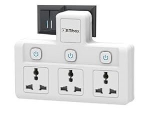 MOS EMBOX Multi Plug Socket with Individual Switch-Cordless Extension Board with 3 Universal Sockets-Multiplug -1500W
