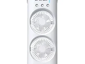 MOS Artifax Double Mist Fan ART-BM-2 | Rechargeable | RGB LED | Dual 90° Rotation | Triple Spray with Ice Tank | 3-Speed | USB Powered | Compact & Portable for Home, Office, Outdoor | 1-Year Warranty