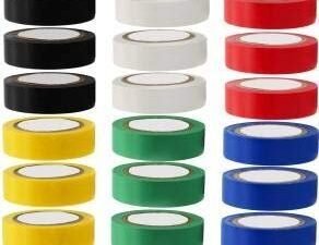 8 Meter Self Adhesive PVC Electrical Insulation Tape-Colored Pack of 30 Pieces (Assorted Color)
