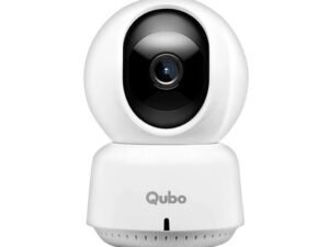 Qubo Smart 360 2K 3MP 1296p WiFi CCTV Security Camera from Hero Group | Mobile App | Two Way Talk | Night Vision | Cloud & SD Card Recording | Alexa & OK Google | (3MP)