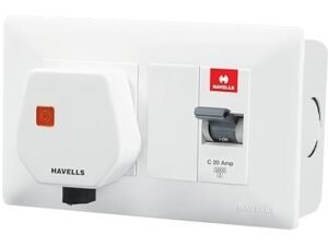 Havells DBOXx MCB Protected Socket PVC Plastic Base Model (White)