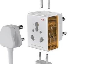 GM 16AMP 3-Pin Multi Plug Adapter | Universal Travel Charger | Supports 2-Pin & 3-Pin Plugs | Multiple Charging Ports | Charge Smartphones, Laptops & Other Devices | Compact & Reliable | White GM 3050