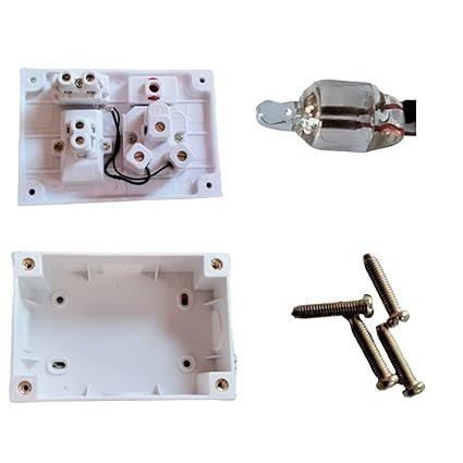 anchor by panasonic 14619 Penta 5 in 1 Combined Box 2 Hole Switch, 20 Amp, White - Image 4