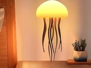 NYRWANA Jellyfish Light Night lamp, Night Light for Bedroom, Night Lamp for Kids, Birthday Gift for Kids, 7-Color, Hanging, Silicone Rechargeable, Diwali Gifts for Family & Friends (Jelly Fish)
