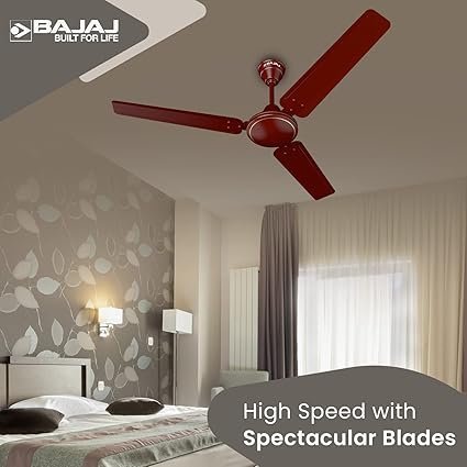 Bajaj Frore 1200 MM (48") 1 Star Rated Ceiling Fans For Home | BEE Star Rated Energy Efficient Ceiling Fan | Rust Free Coating For Long Life | High Air Delivery | 2-Yr Warranty 【Brown】 - Image 3