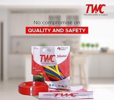 TWC Black-10 SQMM-90 METER Lite Core Electrical Wire | Insulated PVC Copper Wire | Cable for Domestic & Industrial Connection Purpose | Flame Resistant - Image 5