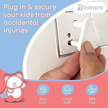 MOS BabyPro BabyProofing Electric Socket Covers (Set of 12) for Baby Safety by Certified Professional Childproofer, Switch Board Covers (White) - Made in India - Image 4