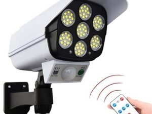 BOVTY Solar Light Outdoor 77 Led Motion Sensor Security Camera Shaped Wall Lamp,Waterproof, Rotatable for Home, Outdoor, Garden, Balcony, and Patio with Remote Control. (Pack of 1)