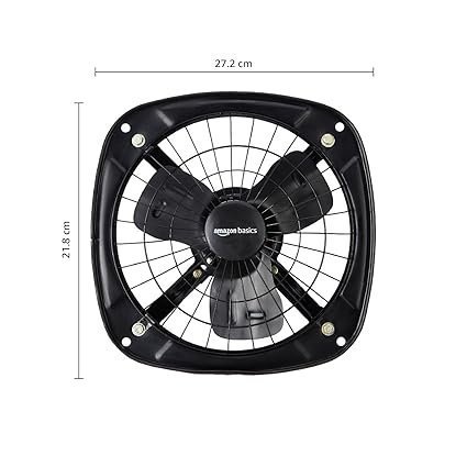 High Speed Exhaust Fan I 3 Heavy Duty Blades | Rust Resistant Body | RPM 2600 | 9 inch/225mm Sweep Length (Black) - Image 3