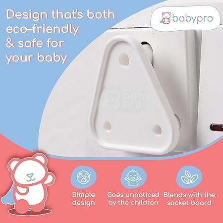 MOS BabyPro BabyProofing Electric Socket Covers (Set of 12) for Baby Safety by Certified Professional Childproofer, Switch Board Covers (White) - Made in India - Image 2