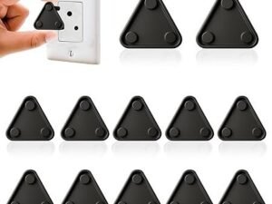 Novo Baby 12-Piece Baby Safety Electric Socket Plug Guards | Baby Proofing Switch Board Cover for Kids Safety with Easy Removal Pin (Pack of 12, Black)