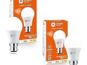 Orient Electric Multi - Wattage LED Bulb 15W,multi wattage led light 15W-8W-0.5W with dimming feature, Cool White, 6500K, B22d cap, Pack of 2