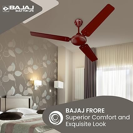 Bajaj Frore 1200 MM (48") 1 Star Rated Ceiling Fans For Home | BEE Star Rated Energy Efficient Ceiling Fan | Rust Free Coating For Long Life | High Air Delivery | 2-Yr Warranty 【Brown】 - Image 5