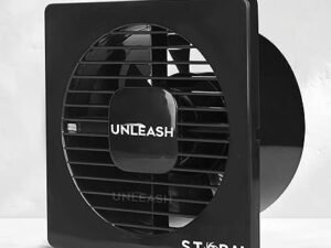 Unleash Storm 6 inch(150MM) Cut Out Size 100% Copper Motor Exhaust Fan For Kitchen,Bathroom Ventilation Axial Fan, 2 years Warranty (Black)