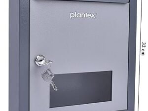 Plantex All in one Multipurpose use Box- Letter Box/Post Box for Gate Home and Office/Suggestion Box for Office use/Complaint/Donation Box with Lock Table Top or Wall Mount Pack of 1 - (Grey)