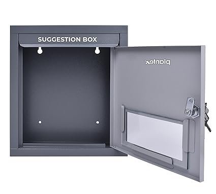 Plantex All in one Multipurpose use Box- Letter Box/Post Box for Gate Home and Office/Suggestion Box for Office use/Complaint/Donation Box with Lock Table Top or Wall Mount Pack of 1 - (Grey) - Image 6