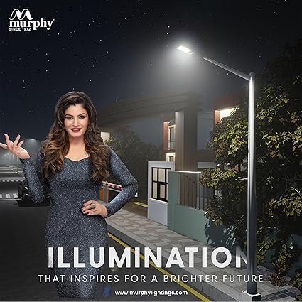 Murphy Aluminium Led 15 Watts Ip-65 Bis Approved Waterproof Outdoor Electric-Corded Street Light, Cool White - Image 3