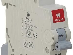Havells DHMGBSPF010 PVC Plastic 10A MCB SP B Curve (White)