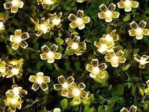 One94Store 36 LED Flower String Lights, 10 Meter, Warm White | Made in India, Silicone Flower, Rubber, Corded Electric Decorative Lights for Diwali, Wedding, Party, Indoor & Outdoor Use .