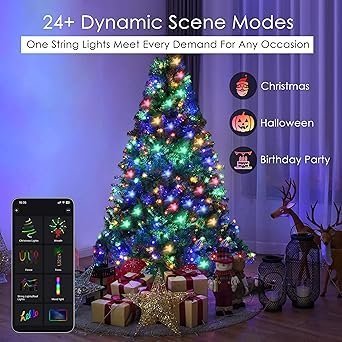 Gesto 5V Ball Shape Serial String Lights - USB Smart Music Sync Led Lights with Remote and App Control,RGB Color Changing Fairy Lights (5 Meter, 33 Led,Multicolor) . - Image 7