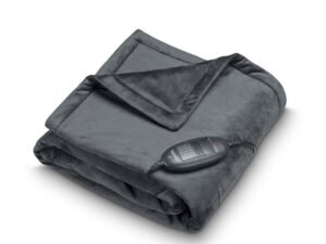 Beurer HD 74 Electric Blanket Limited Edition, Cuddly Heat Blanket with 6 Temperature Levels, Safety System and Automatic Shut-Off, Machine Washable, Taupe(Pack of 4)