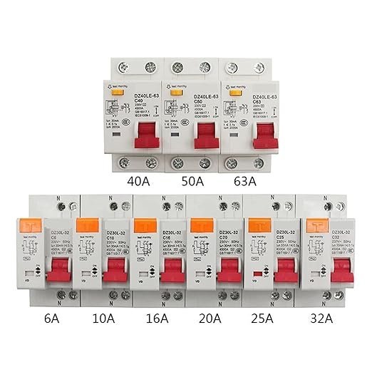 Residual Current Circuit Breaker DZ30L DZ40LE EPNL DPNL 230V 1P+N with Short Current Leakage Protection and Overcurrent RCBO MCB 6-63A 1pcs (Size : 16a) - Image 2