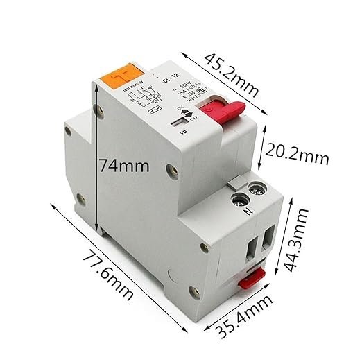 Residual Current Circuit Breaker DZ30L DZ40LE EPNL DPNL 230V 1P+N with Short Current Leakage Protection and Overcurrent RCBO MCB 6-63A 1pcs (Size : 16a) - Image 4