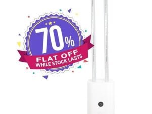 Carysil Frame Air Purifier with Soft Air Flow Bladeless fan WiFi and App Control 9-Speed Quiet, 8h Timer, LED Display, HEPA filter, for Home or Office (Color : White)