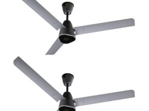 Ecolink AiroGeometry 1200mm BLDC Ceiling Fan with Remote Control|BEE 5 star Rated Energy Efficient Ceiling Fan|High Air Delivery with LED Indicators (Silver Mist)