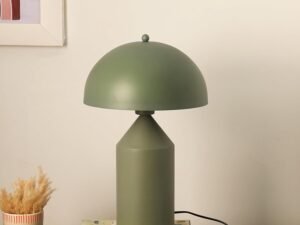FIG Living Cone Pagen Table Lamp (Grey) | Handmade Modern Design Lampshade | Best for Bedroom, Living Room, Study Room, Home Office | Decorative Night Lamp | (Bulb not Included)