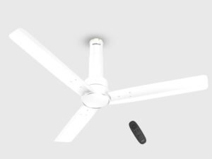 Havells 1200mm Elio BLDC Ceiling Fan | Remote Controlled, High Air Delivery Fan | 5 Star Rated, Upto 60% Energy Saving, 2+1* Year Warranty | (Pack of 1, Elegant White)