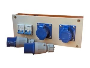 Industrial Plug & Socket Panel 16 A Single Phase - 2 Nos 16 A Two Pole MCB - 2 Nos.