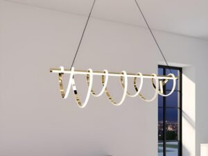 LED Chandelier for Dining Table, Height-Adjustable Hanging Lamp for Breakfast Table, Hanging Light for Home Decoration (CH45)